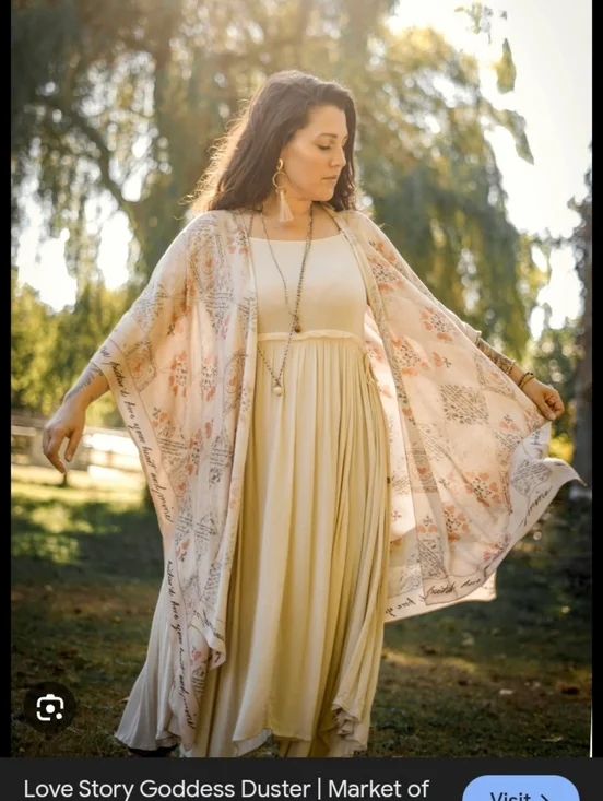 Rare Market Of Stars Love Story Goddess Duster Os - Picture 3 of 4